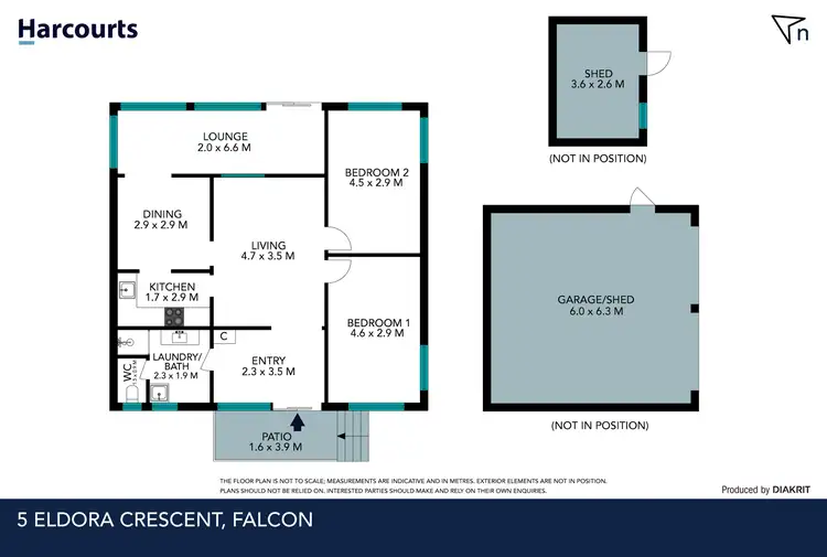 Floorplan of Homely house listing, 5 Eldora Crescent, Falcon WA 6210