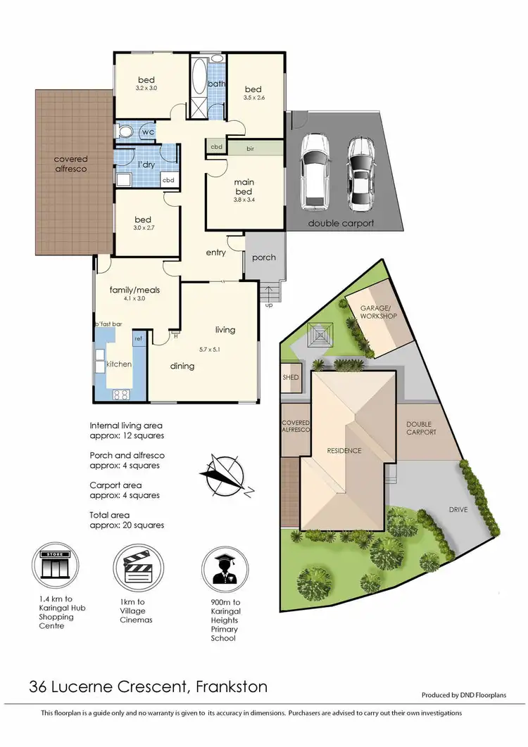 Floorplan of Homely house listing, 36 Lucerne Crescent, Frankston VIC 3199