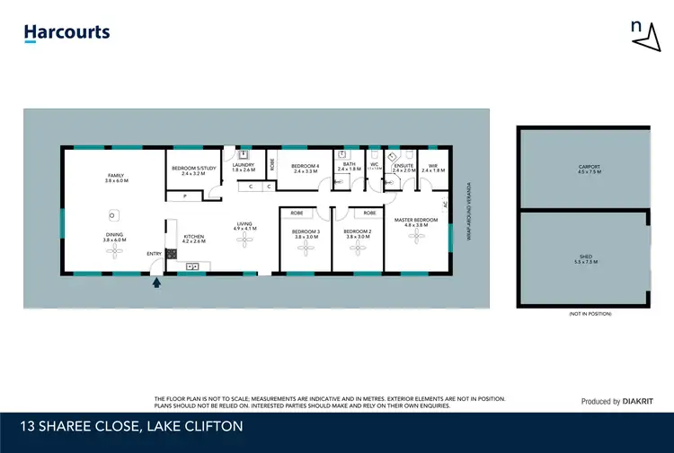 Floorplan of Homely house listing, 13 Sharee Close, Lake Clifton WA 6215