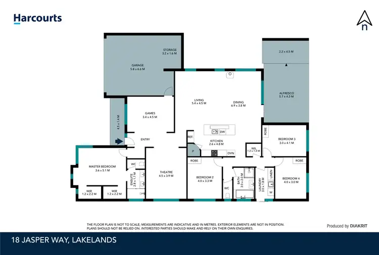 Floorplan of Homely house listing, 18 Jasper Way, Lakelands WA 6180