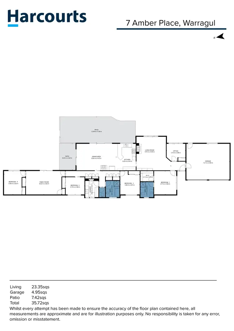 Floorplan of Homely house listing, 7 Amber Place, Warragul VIC 3820