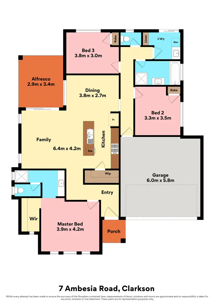 Floorplan of Homely house listing, 7 Ambesia Road, Clarkson WA 6030