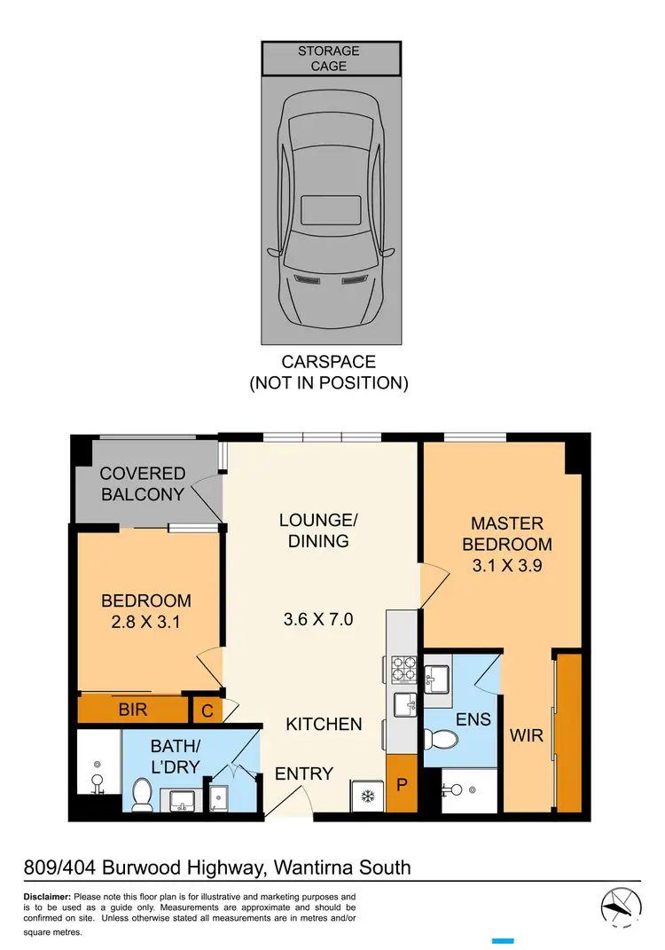Floorplan of Homely apartment listing, 809/404 Burwood Highway, Wantirna South VIC 3152