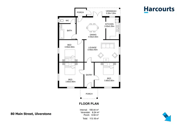 Floorplan of Homely house listing, 80 Main Street, Ulverstone TAS 7315