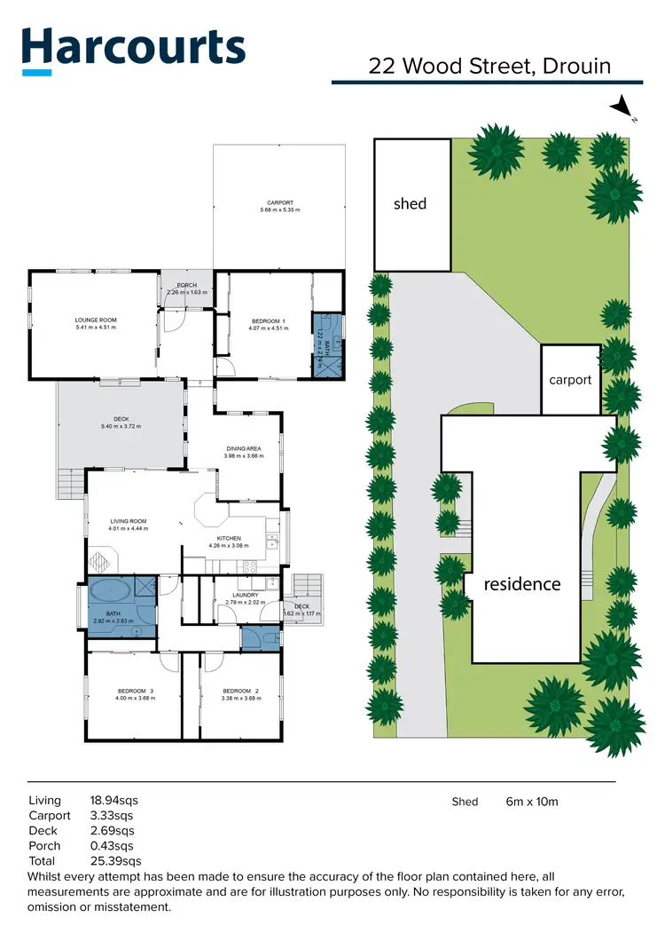 Floorplan of Homely house listing, 22 Wood Street, Drouin VIC 3818