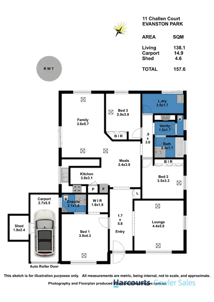 Floorplan of Homely house listing, 11 Challen Court, Evanston Park SA 5116