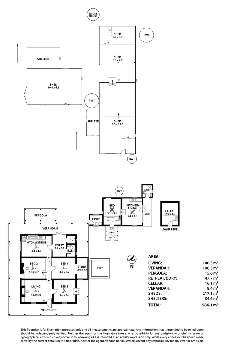Floorplan of Homely rural property listing, 9262 Flinders Ranges Way, Hawker SA 5434