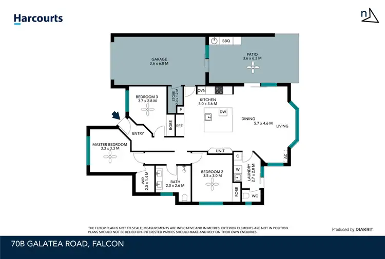 Floorplan of Homely house listing, 2/70B Galatea Road, Falcon WA 6210