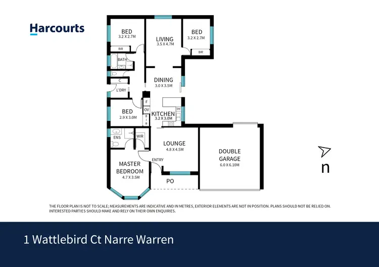 Floorplan of Homely house listing, 1 Wattlebird Court, Narre Warren VIC 3805