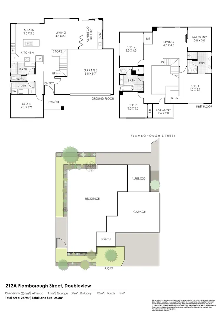 Floorplan of Homely house listing, 212A Flamborough Street, Doubleview WA 6018