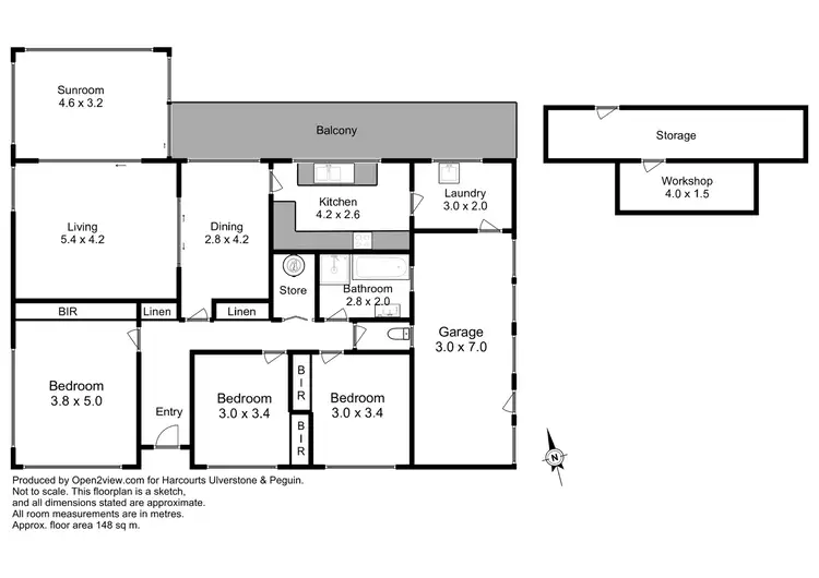 Floorplan of Homely house listing, 18 Highfield Crescent, West Ulverstone TAS 7315