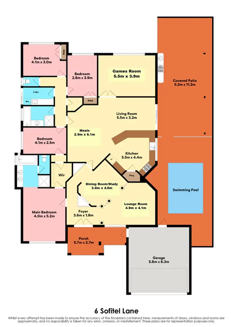 Floorplan of Homely house listing, 6 Sofitel Lane, Currambine WA 6028