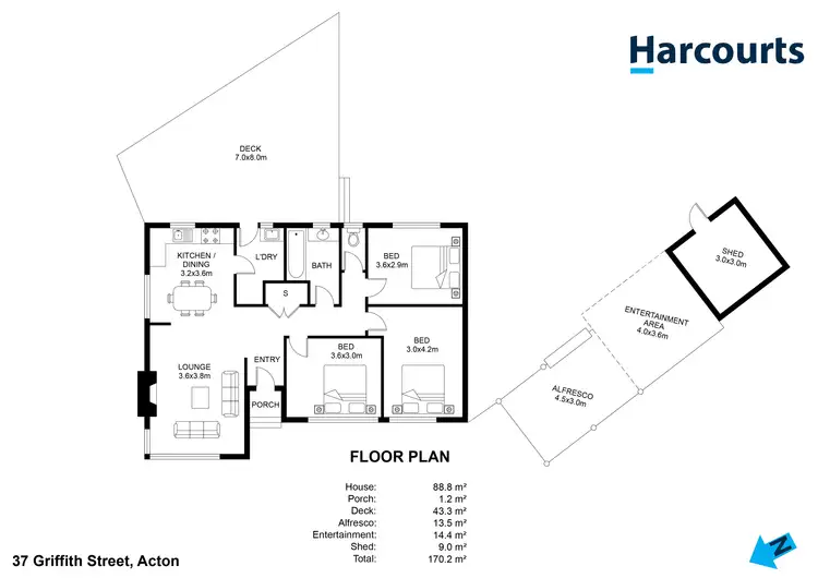 Floorplan of Homely house listing, 37 Griffith Street, Acton TAS 7320
