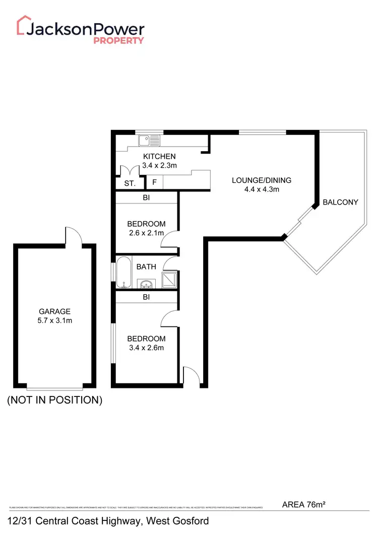 Floorplan of Homely unit listing, 12/31 Central Coast Highway, West Gosford NSW 2250