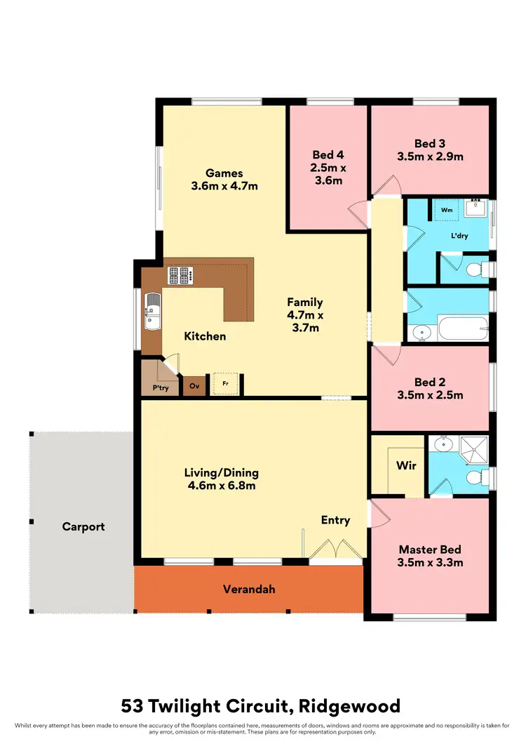 Floorplan of Homely house listing, 53 Twilight Circuit, Ridgewood WA 6030