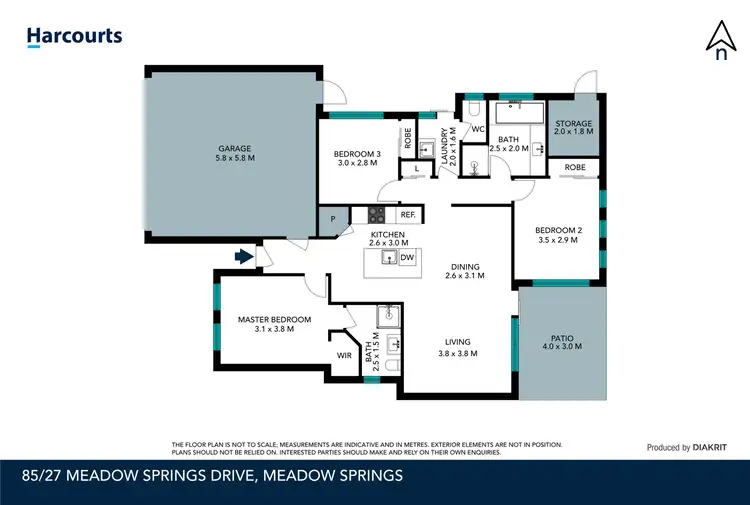 Floorplan of Homely house listing, 85/27 Meadow Springs Drive, Meadow Springs WA 6210