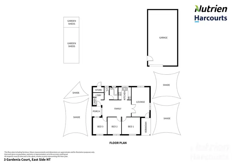 Floorplan of Homely house listing, 3 Gardenia Court, East Side NT 870