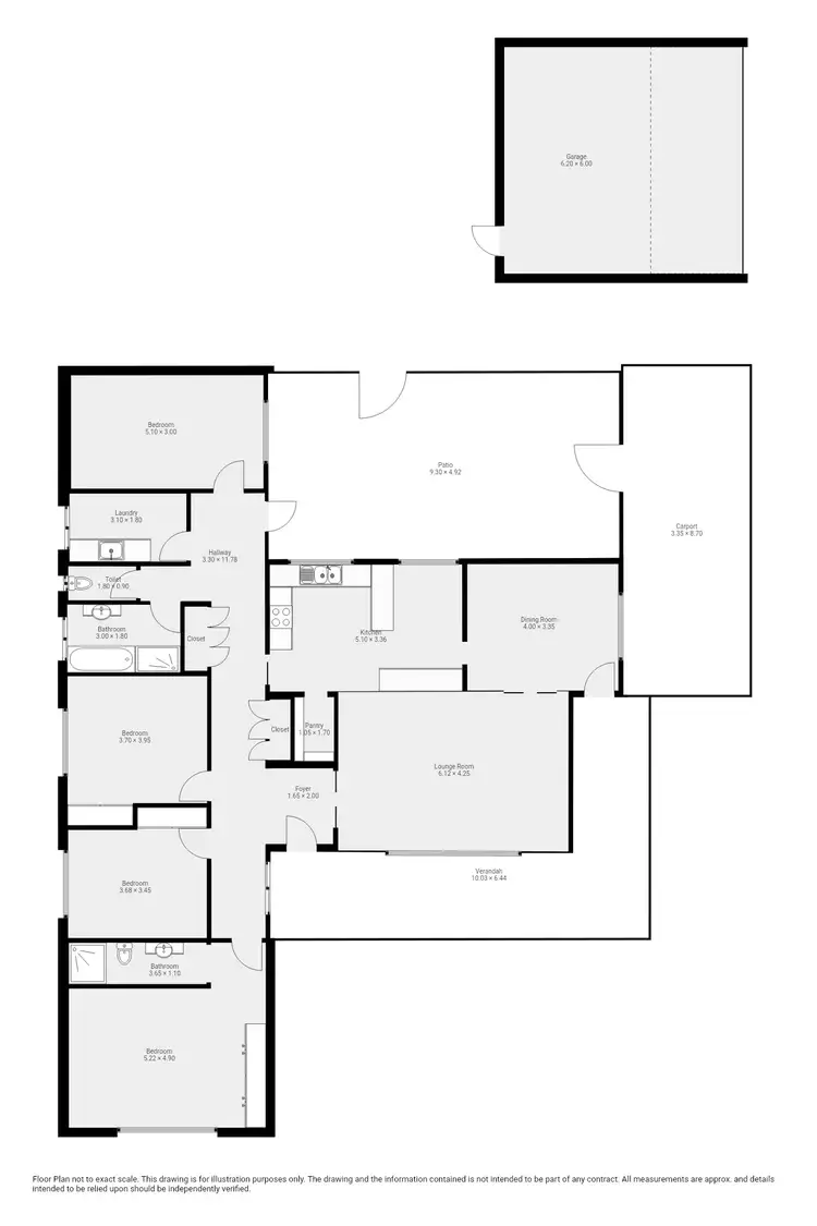 Floorplan of Homely house listing, 21 Grove Street, Peterborough SA 5422
