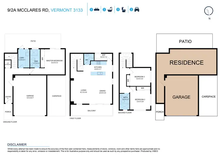 Floorplan of Homely townhouse listing, 9/2A Mcclares Road, Vermont VIC 3133