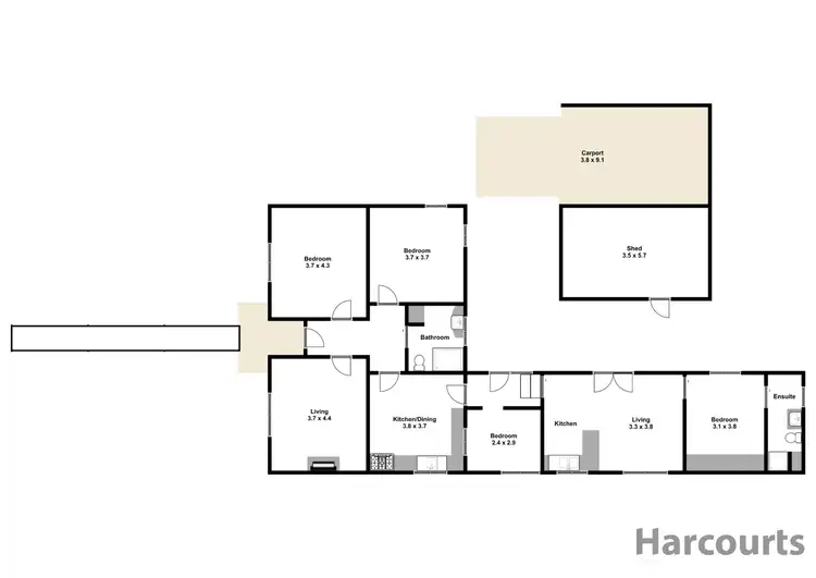 Floorplan of Homely house listing, 12 Monte Crescent, Moe VIC 3825