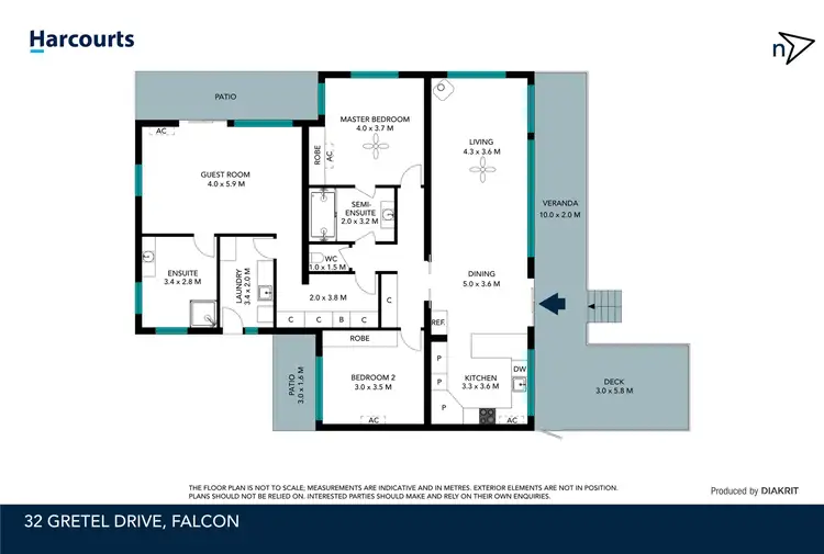 Floorplan of Homely house listing, 32 Gretel Drive, Falcon WA 6210
