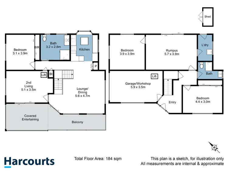 Floorplan of Homely house listing, 15A Abbott Street, Bellerive TAS 7018