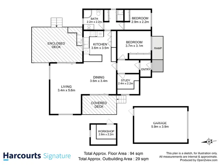 Floorplan of Homely house listing, 6 Hurst Street, Lewisham TAS 7173