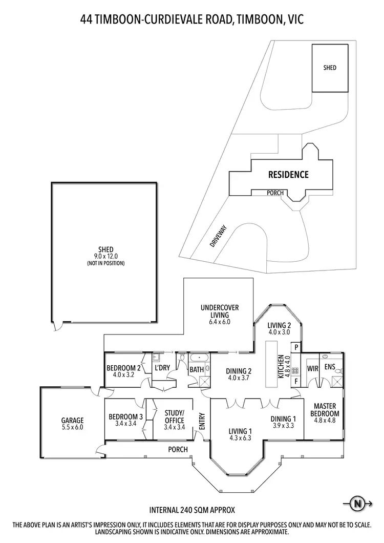 Floorplan of Homely house listing, 44 Curdievale Road, Timboon VIC 3268