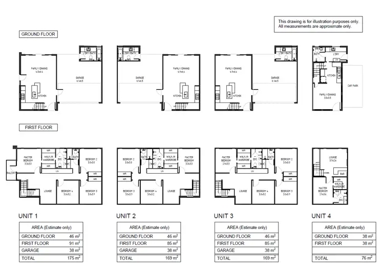 Floorplan of Homely townhouse listing, D2 & D3/21 Surrey Rd, Keswick SA 5035