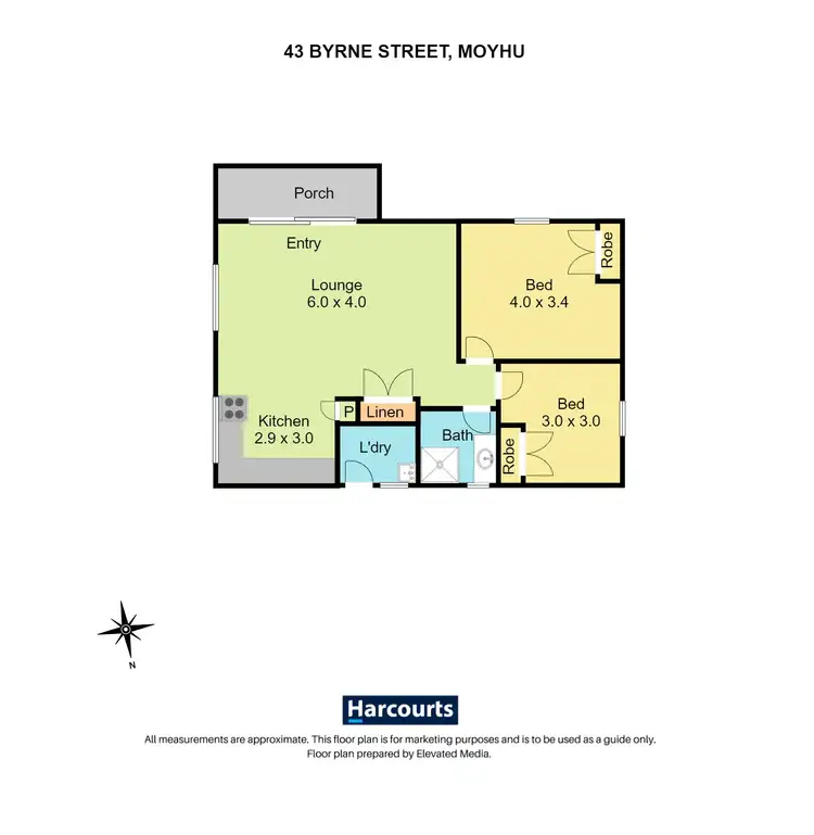 Floorplan of Homely house listing, 43 Byrne Street, Moyhu VIC 3732