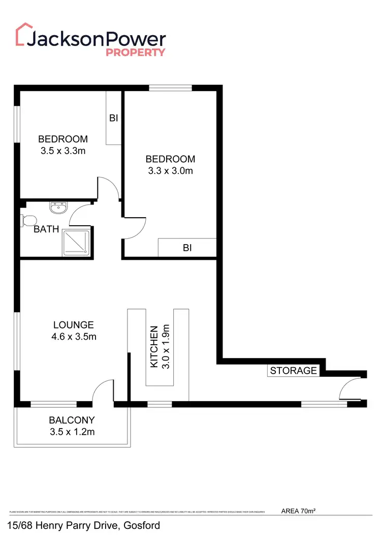 Floorplan of Homely unit listing, 15/68 Henry Parry Drive, Gosford NSW 2250