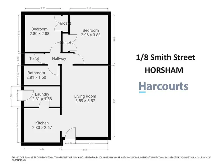 Floorplan of Homely house listing, 1/8 Smith Street, Horsham VIC 3400