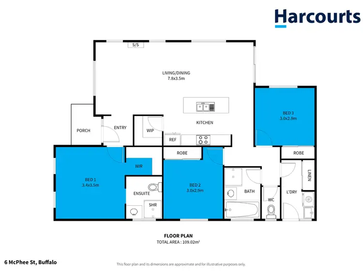 Floorplan of Homely house listing, 6 McPhee Street, Buffalo VIC 3958