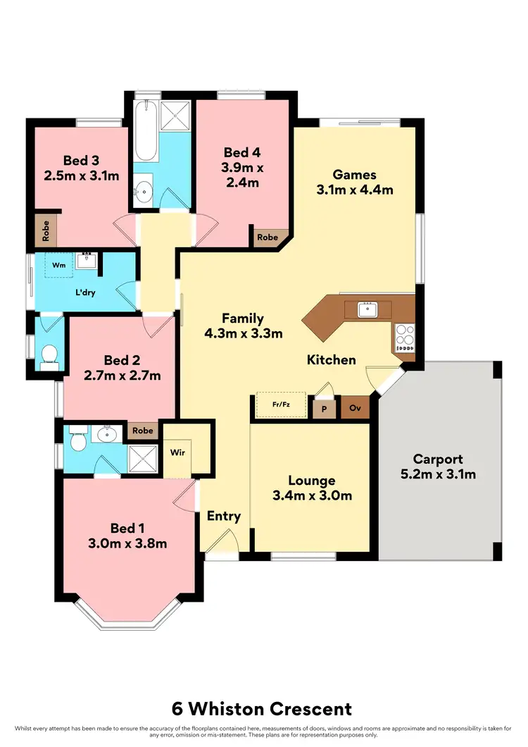 Floorplan of Homely house listing, 6 Whiston Crescent, Clarkson WA 6030