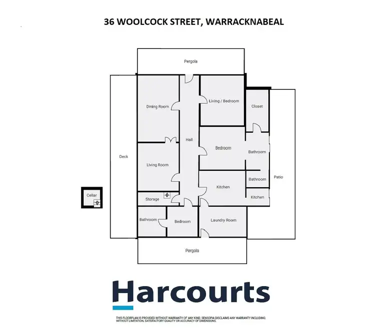 Floorplan of Homely house listing, 36 Woolcock Street, Warracknabeal VIC 3393