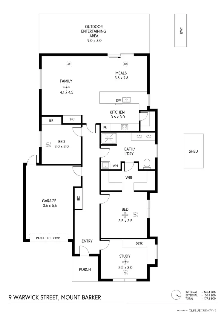 Floorplan of Homely house listing, 9 Warwick Street, Mount Barker SA 5251