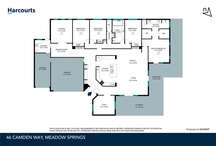 Floorplan of Homely house listing, 46 Camden Way, Meadow Springs WA 6210