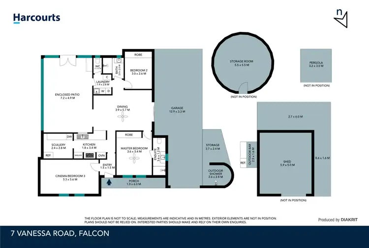 Floorplan of Homely house listing, 7 Vanessa Road, Falcon WA 6210