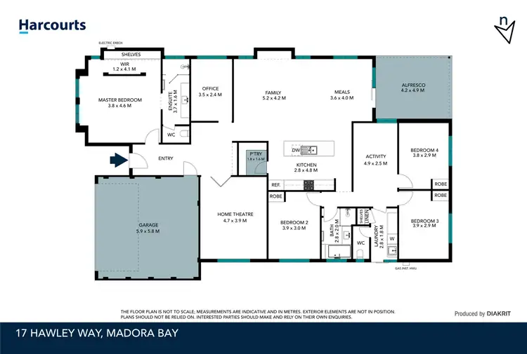 Floorplan of Homely house listing, 17 Hawley Way, Madora Bay WA 6210
