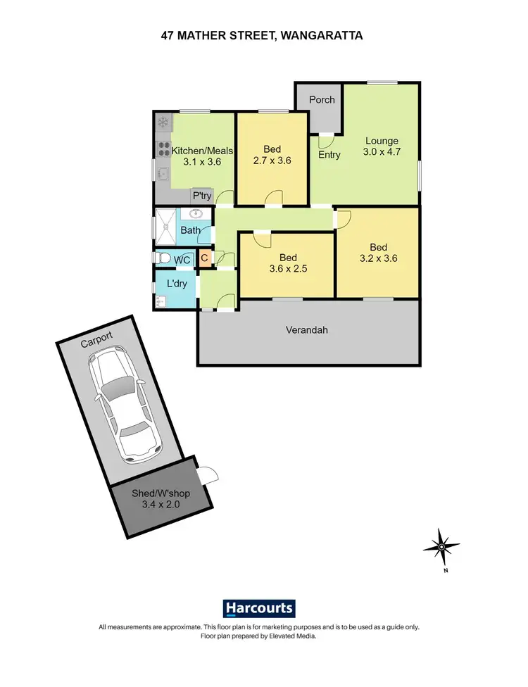 Floorplan of Homely house listing, 47 Mather Street, Wangaratta VIC 3677