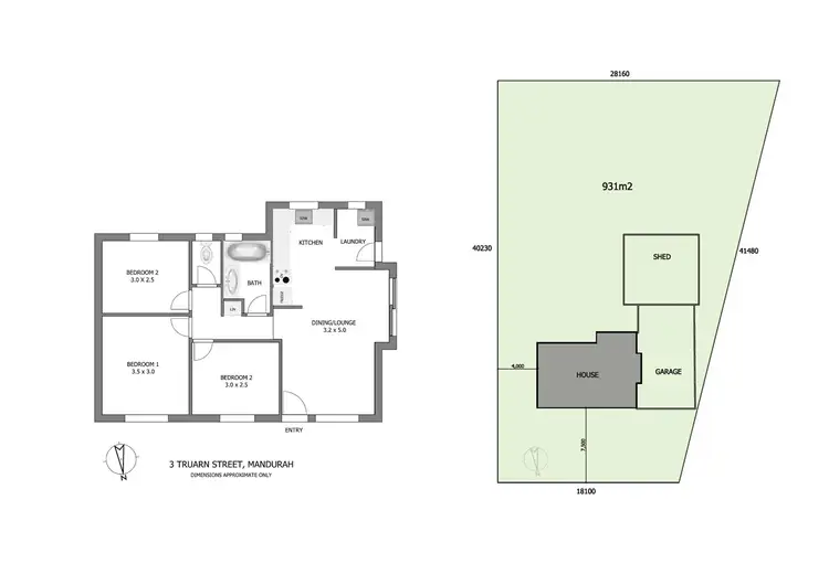 Floorplan of Homely house listing, 3 Truarn Street, Mandurah WA 6210