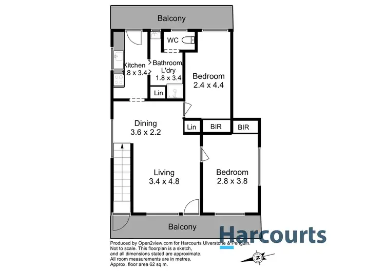 Floorplan of Homely house listing, 2/38 Richard Place, Ulverstone TAS 7315