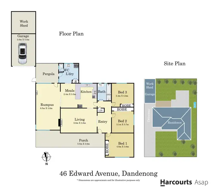 Floorplan of Homely house listing, 46 Edward Avenue, Dandenong VIC 3175