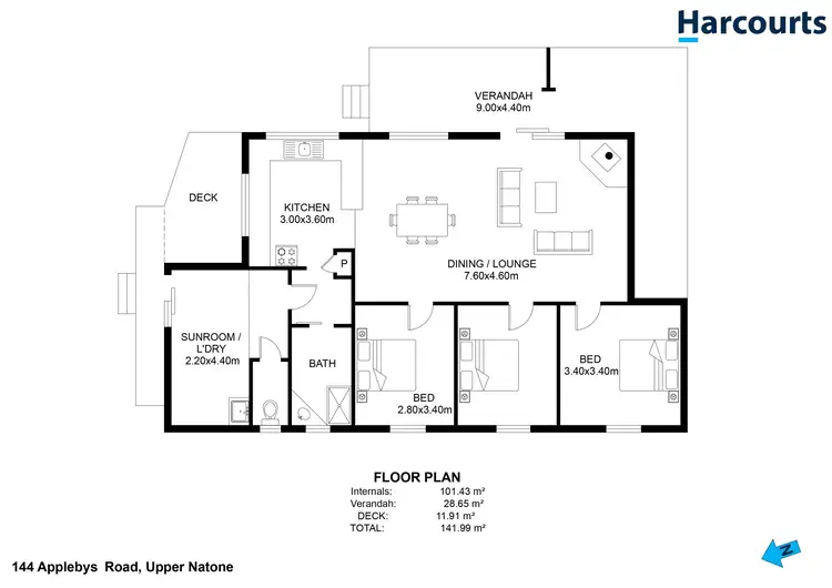 Floorplan of Homely house listing, 144 Applebys Road, Upper Natone TAS 7321