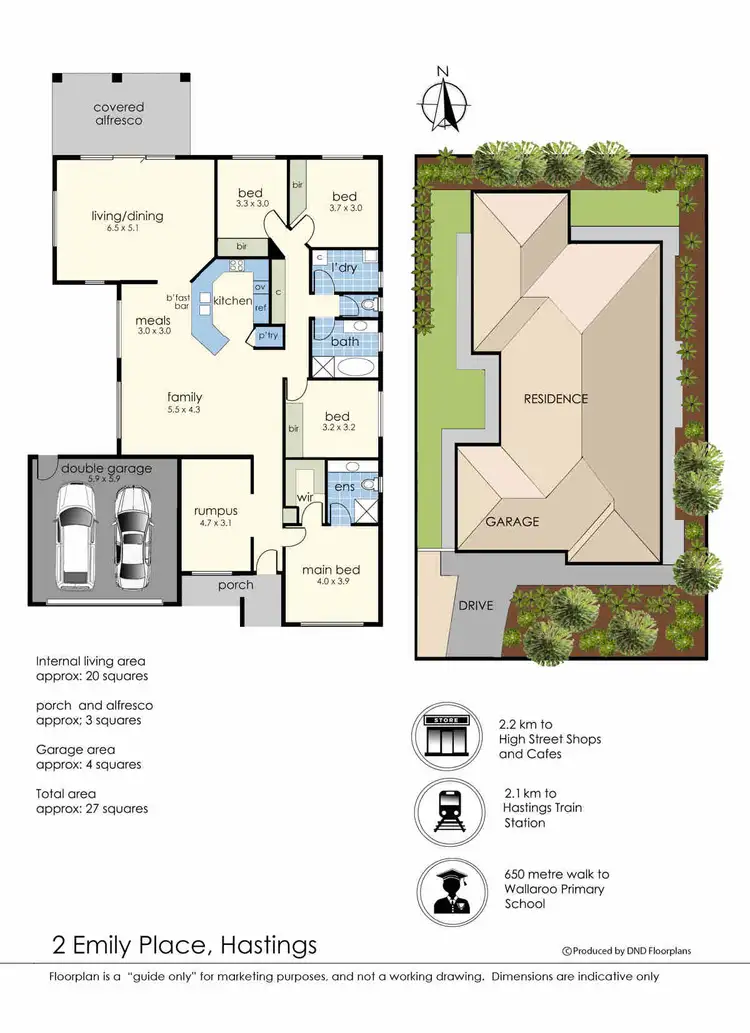 Floorplan of Homely house listing, 2 Emily Place, Hastings VIC 3915