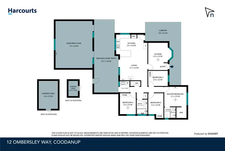Floorplan of Homely house listing, 12 Ombersley Way, Coodanup WA 6210