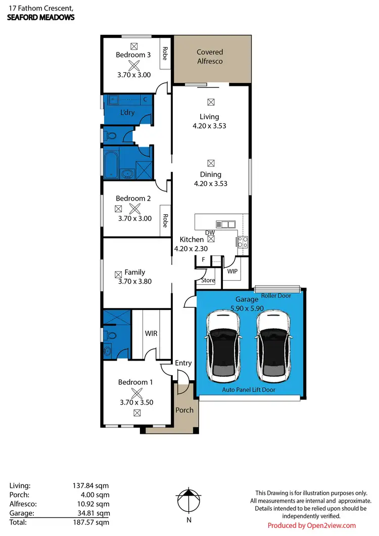 Floorplan of Homely house listing, 17 Fathom Crescent, Seaford Meadows SA 5169