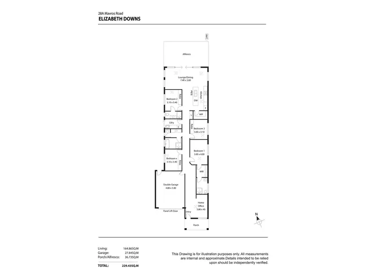 Floorplan of Homely house listing, 28A Mavros Street, Elizabeth Downs SA 5113
