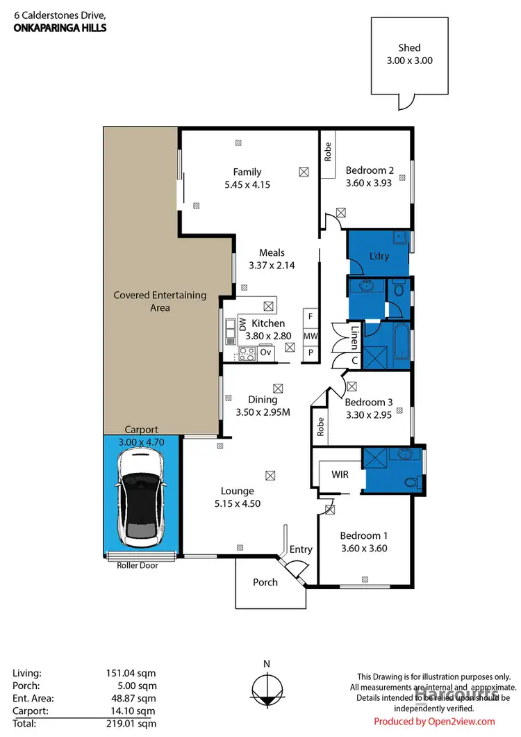Floorplan of Homely house listing, 6 Calderstones Drive, Onkaparinga Hills SA 5163