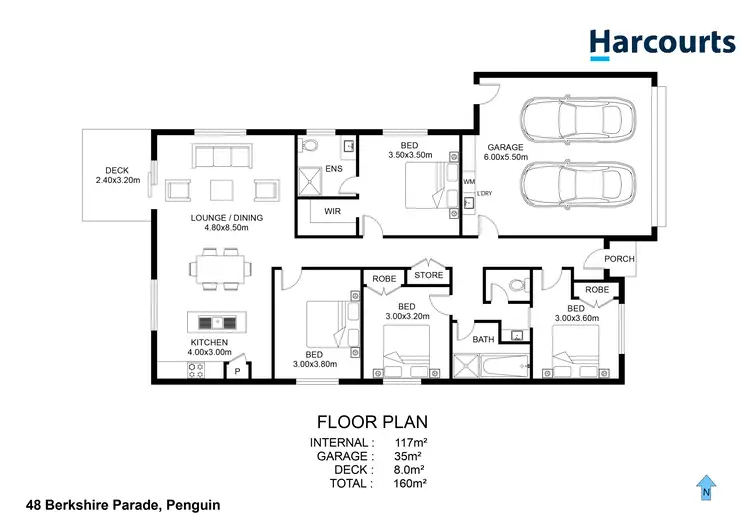 Floorplan of Homely house listing, 48 Berkshire Parade, Penguin TAS 7316